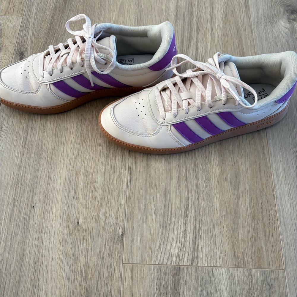 Final price ⚡️Adidas “breaknet” White and Purple Sneakers size 7.5
